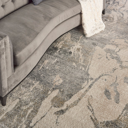 Nourison Home Fusion  Cream Grey  Contemporary