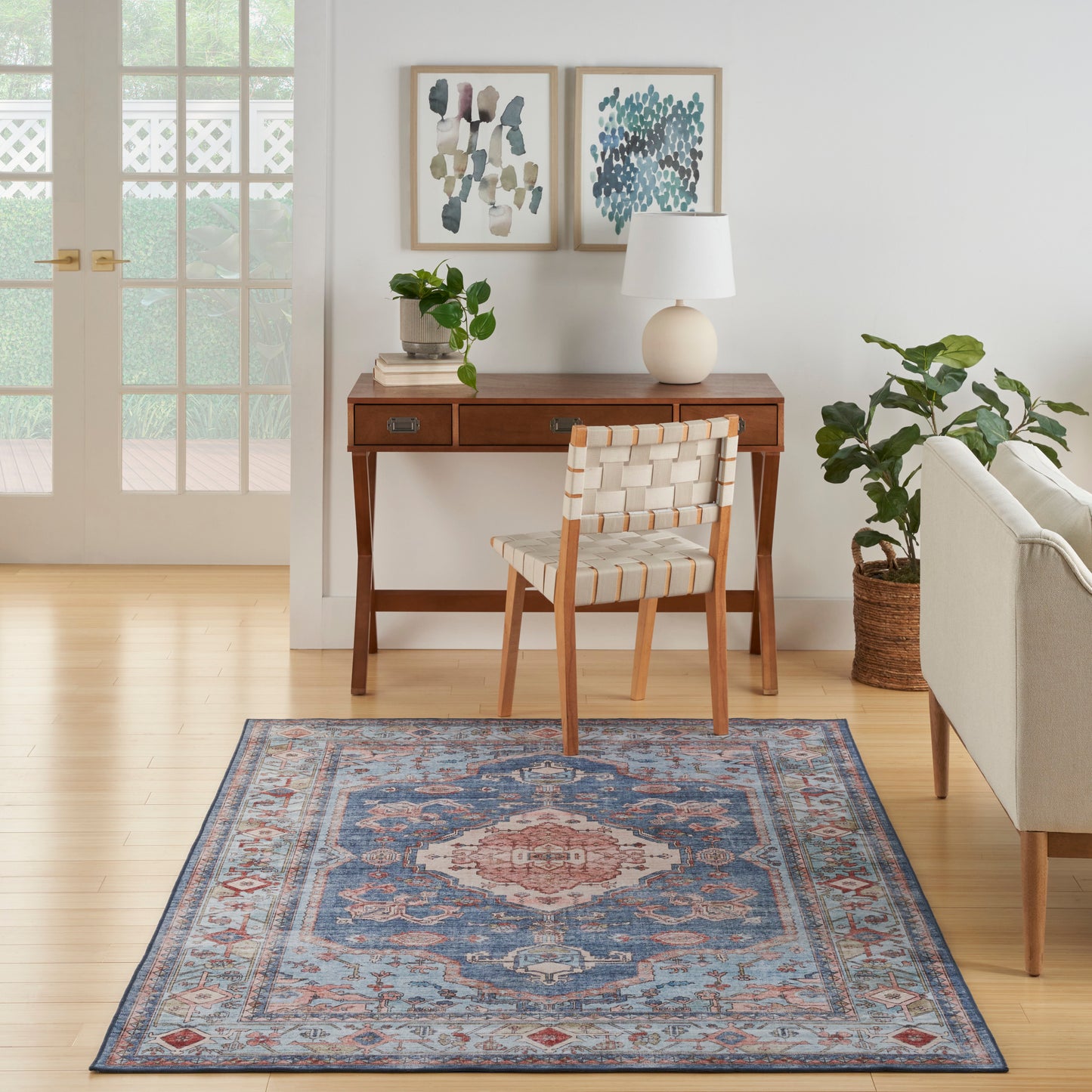 Nourison Home Fulton  Blue  Traditional