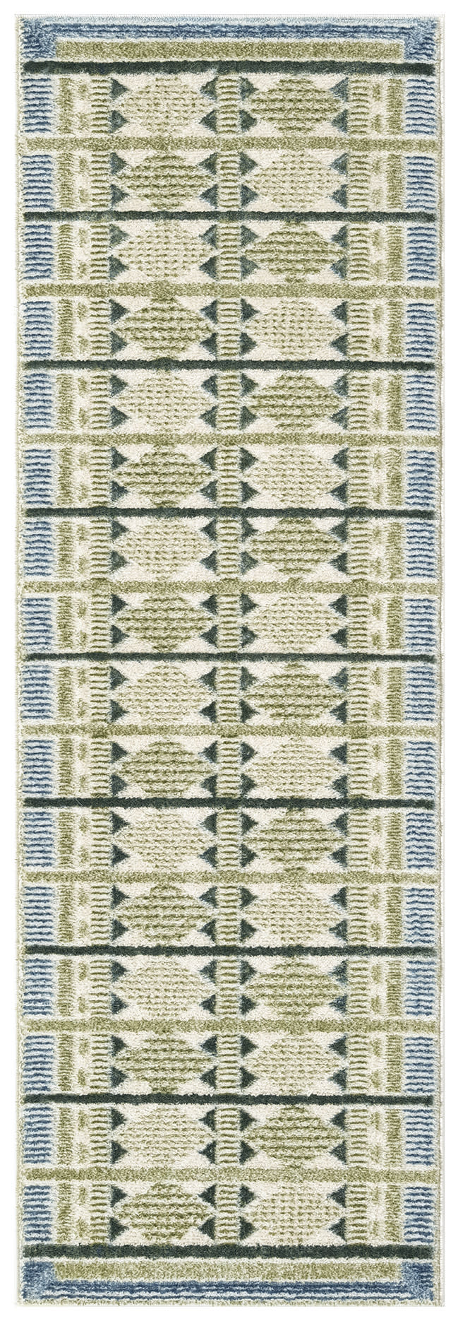 Nourison Home Nordic NRC06 Green Blue Contemporary Power-loomed Rug