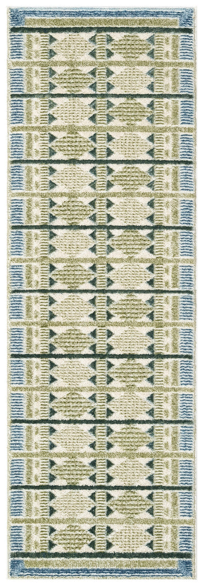 Nourison Home Nordic NRC06 Green Blue Contemporary Power-loomed Rug