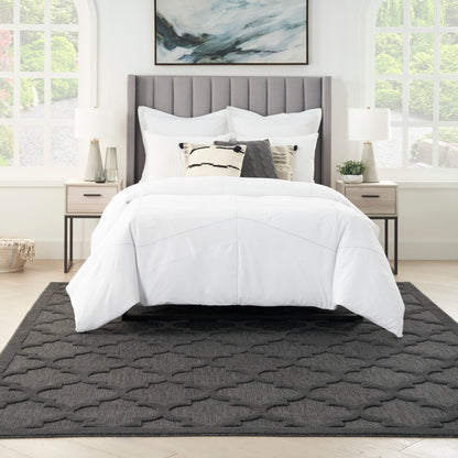 Nourison Home Easy Care  Charcoal Black  Contemporary