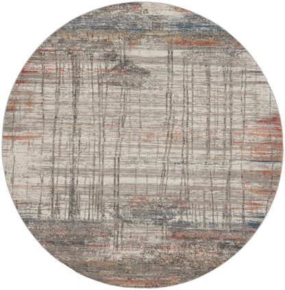 Nourison Home Rustic Textures RUS12 Grey Multicolor Contemporary Power-loomed Rugs