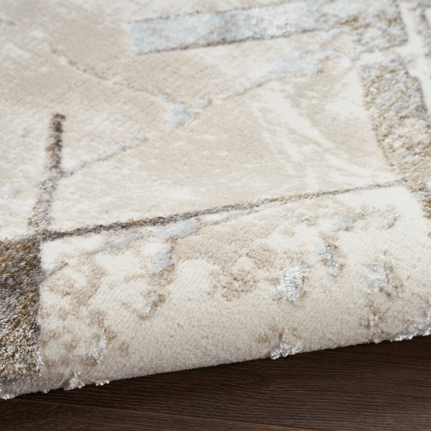 Nourison Home Glitz  Ivory Grey  Contemporary