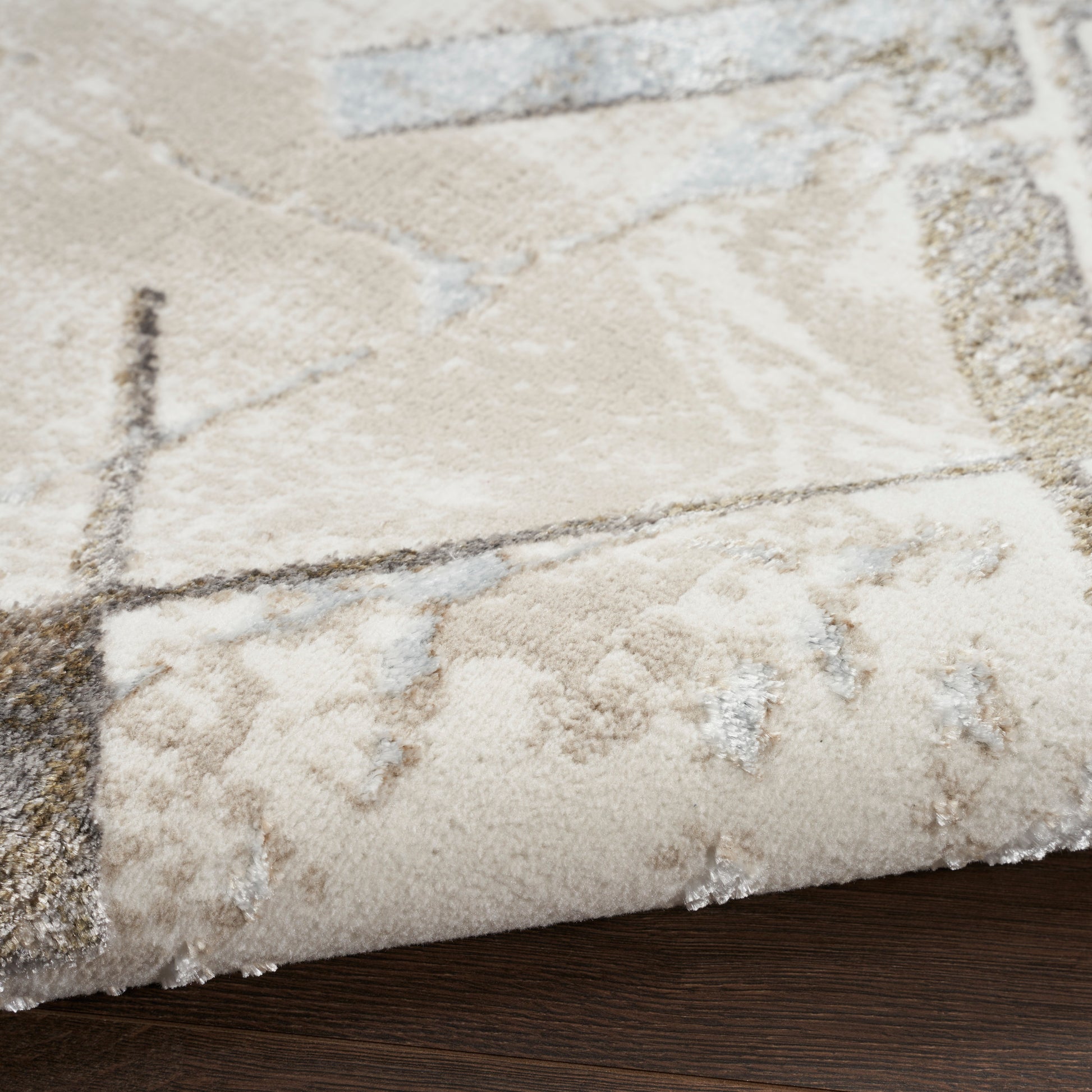 Nourison Home Glitz  Ivory Grey  Contemporary