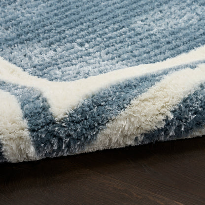 Nourison Home Pacific Shag  Blue Ivory  Contemporary