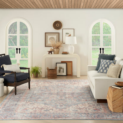 Nourison Home New Concept Washables  Blue Multicolor  Traditional