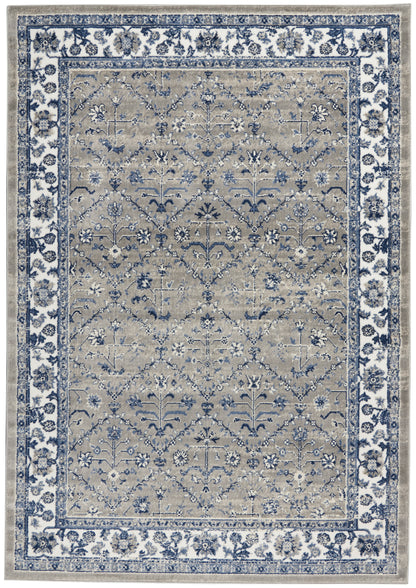 Nourison Home Cyrus  Ivory Navy  Traditional