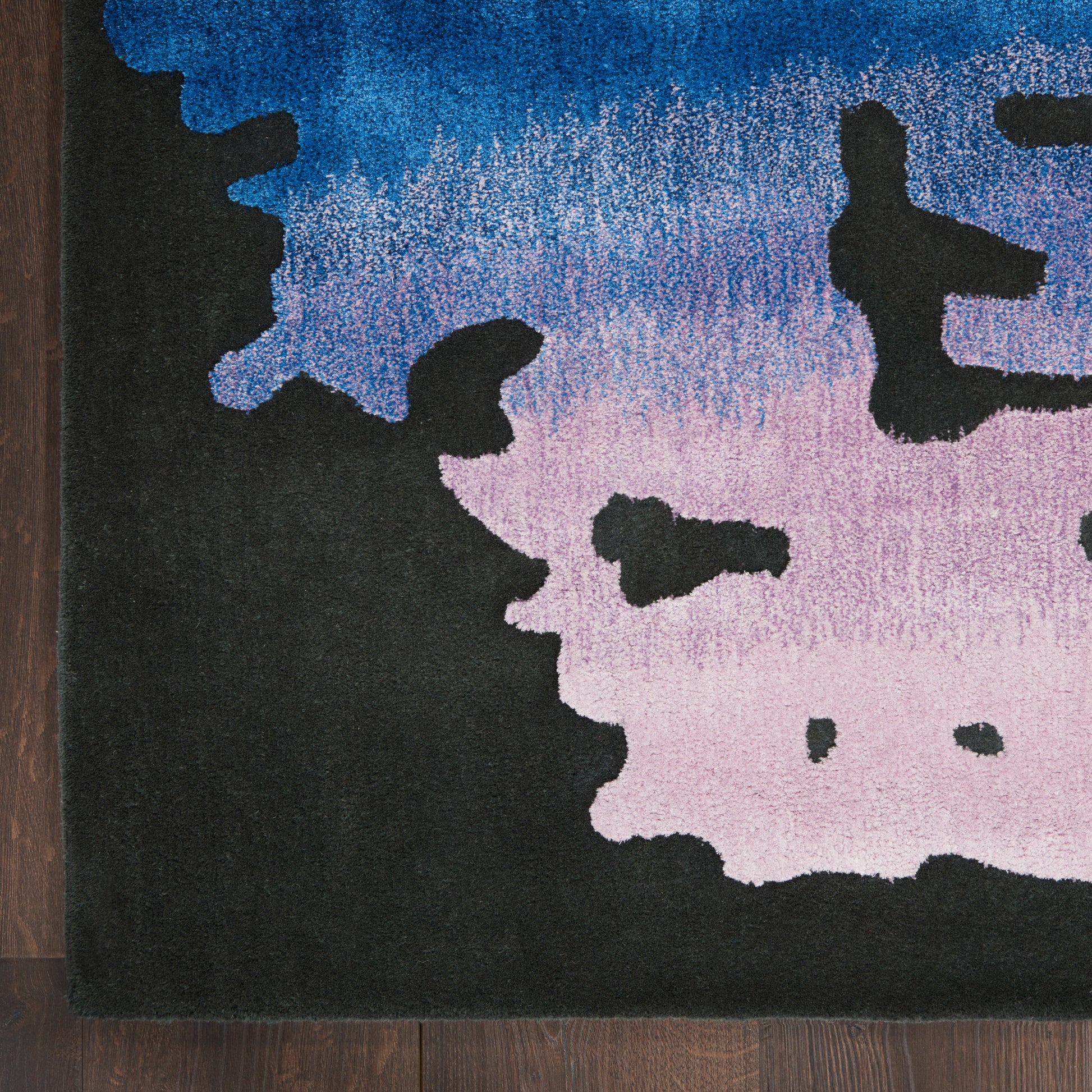 Nourison Home Prismatic  Black Multicolor  Contemporary