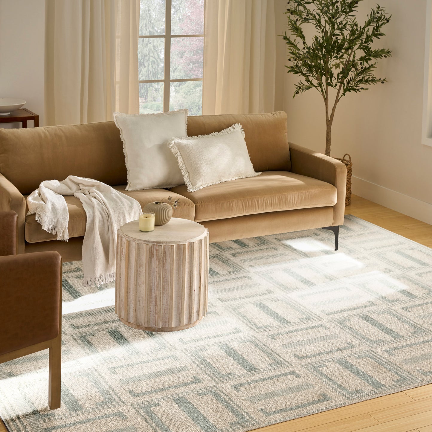 Nourison Home Nordic  Ivory Blue  Contemporary