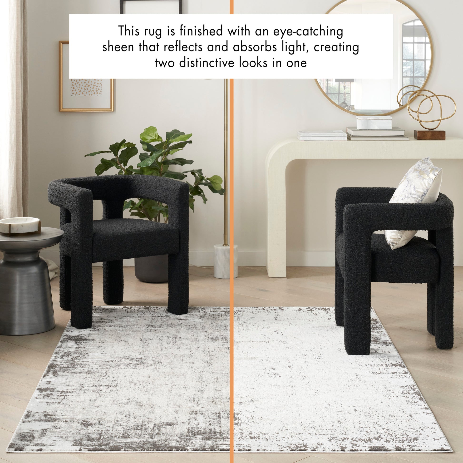 Nourison Home Desire  Grey Ivory  Contemporary