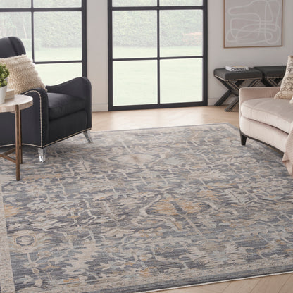 Nourison Home Lynx  Navy Multicolor  Transitional