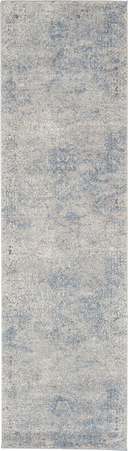 Nourison Home Rustic Textures RUS09 Ivory Light Blue Contemporary Power-loomed Rugs
