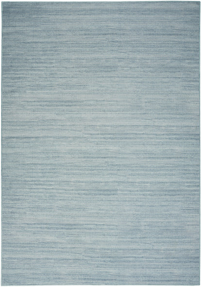 Nourison Home Washable Essentials WAE01 Aqua Contemporary Loom-woven Rug