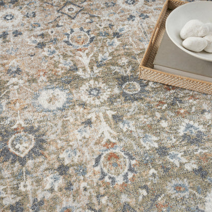 Nourison Home Astra Machine Washable  Gold Grey  Traditional