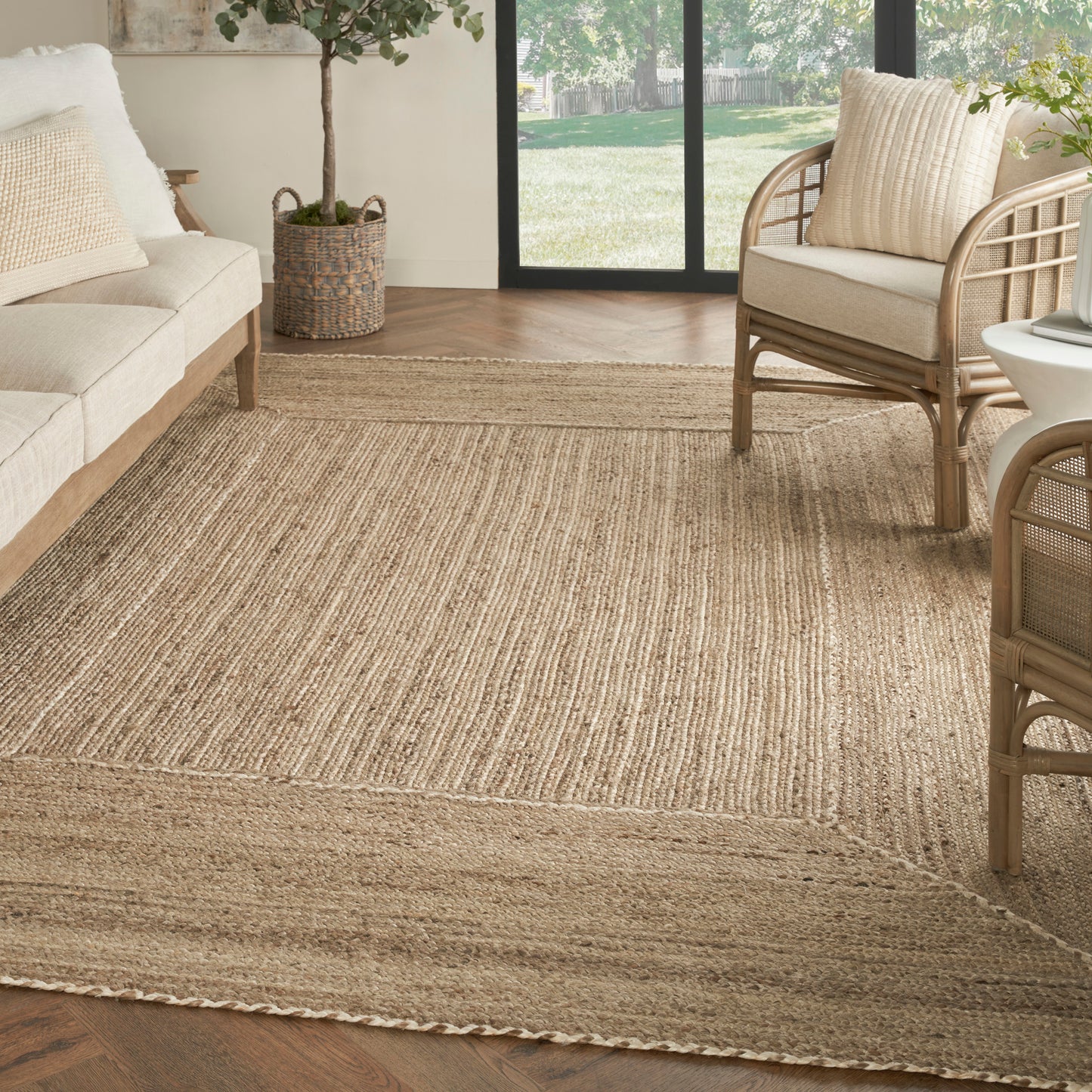 Nourison Home Terrazzo Jute  Natural Grey  Contemporary