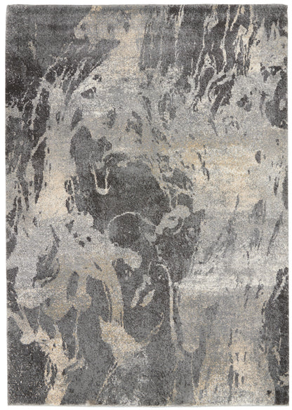 Nourison Home Fusion FSS16 Beige Grey Contemporary Power-loomed Rug