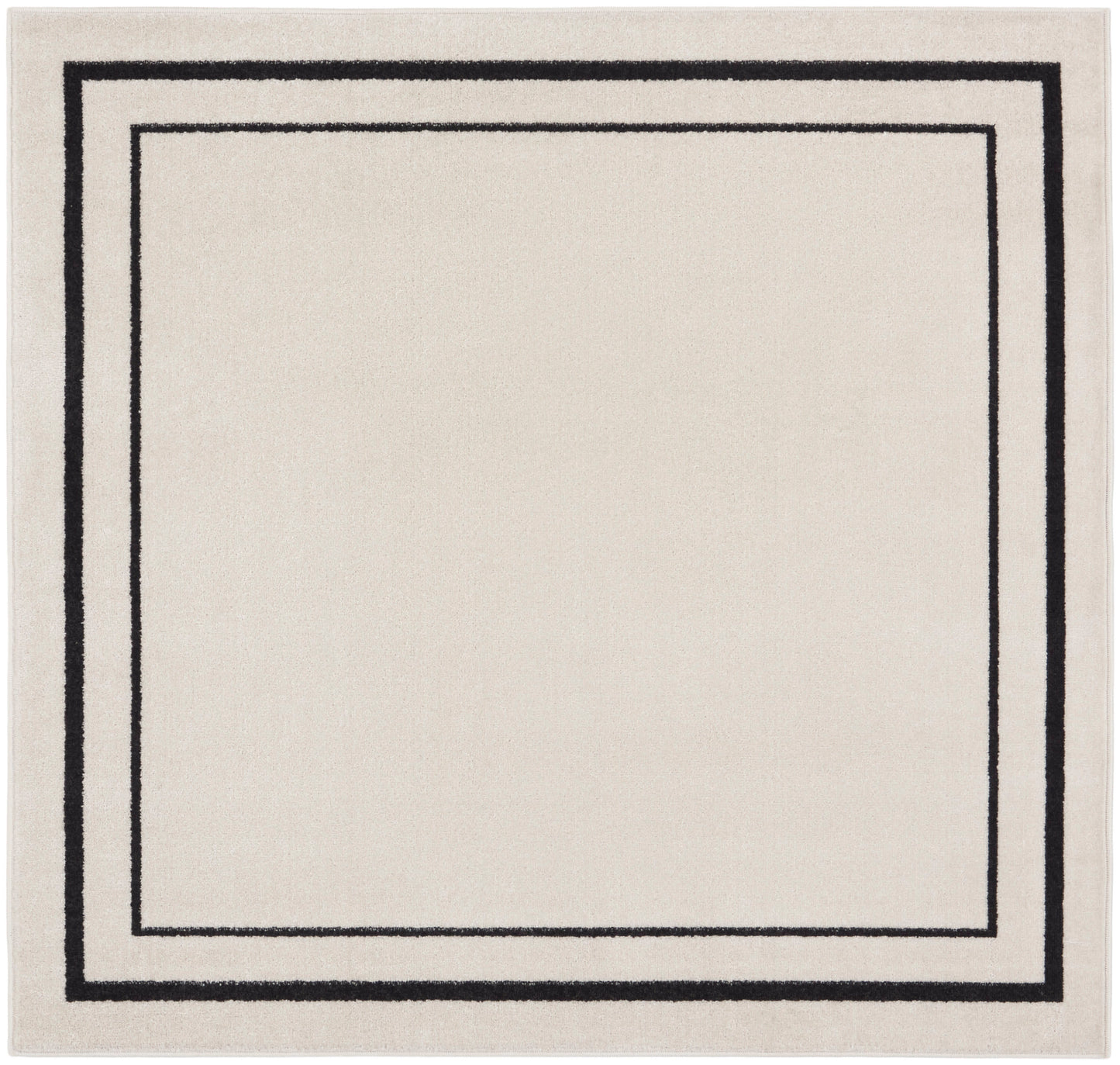 Nourison Home Nourison Essentials NRE02 Ivory Black Contemporary Power-loomed Rug