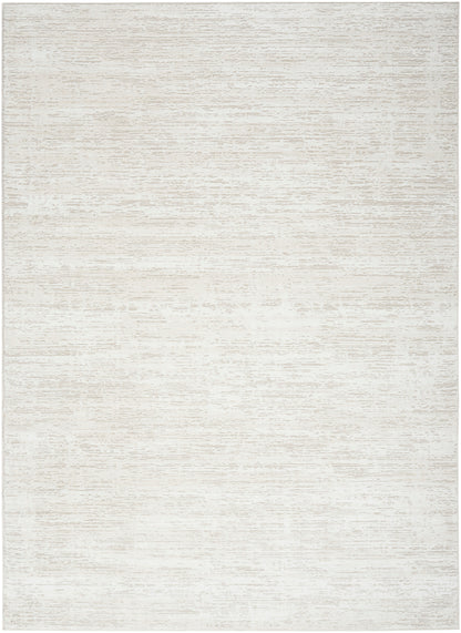 Nourison Home Dew DEW04 Ivory Beige Contemporary Jacquard Woven Rug