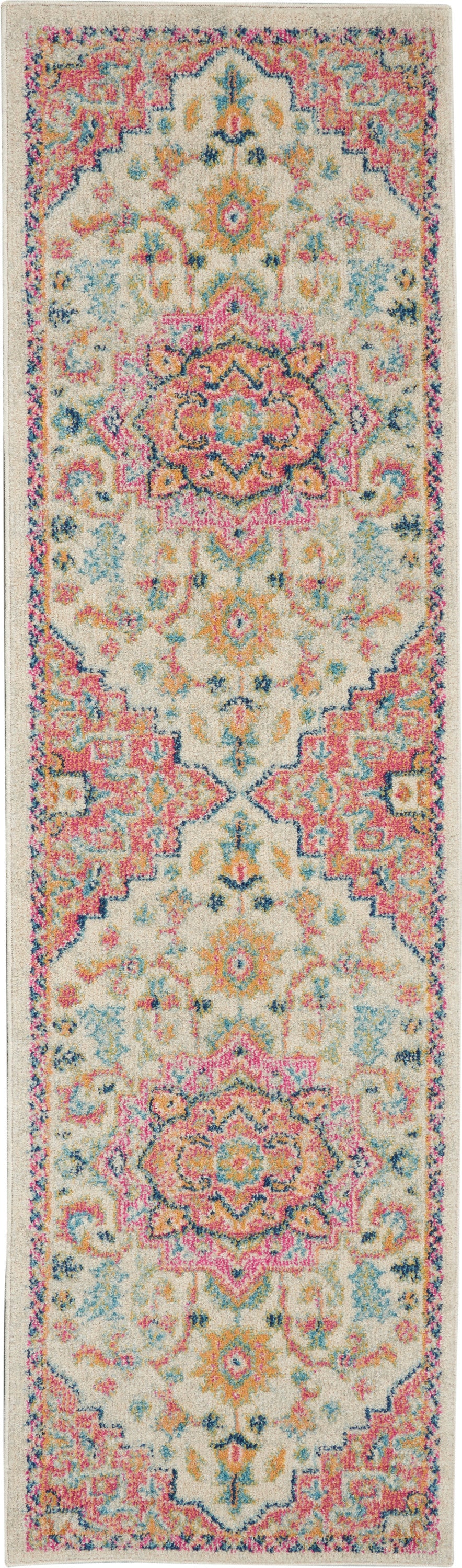 Nourison Home Passion PSN25 Ivory Pink Transitional Power-loomed Rugs