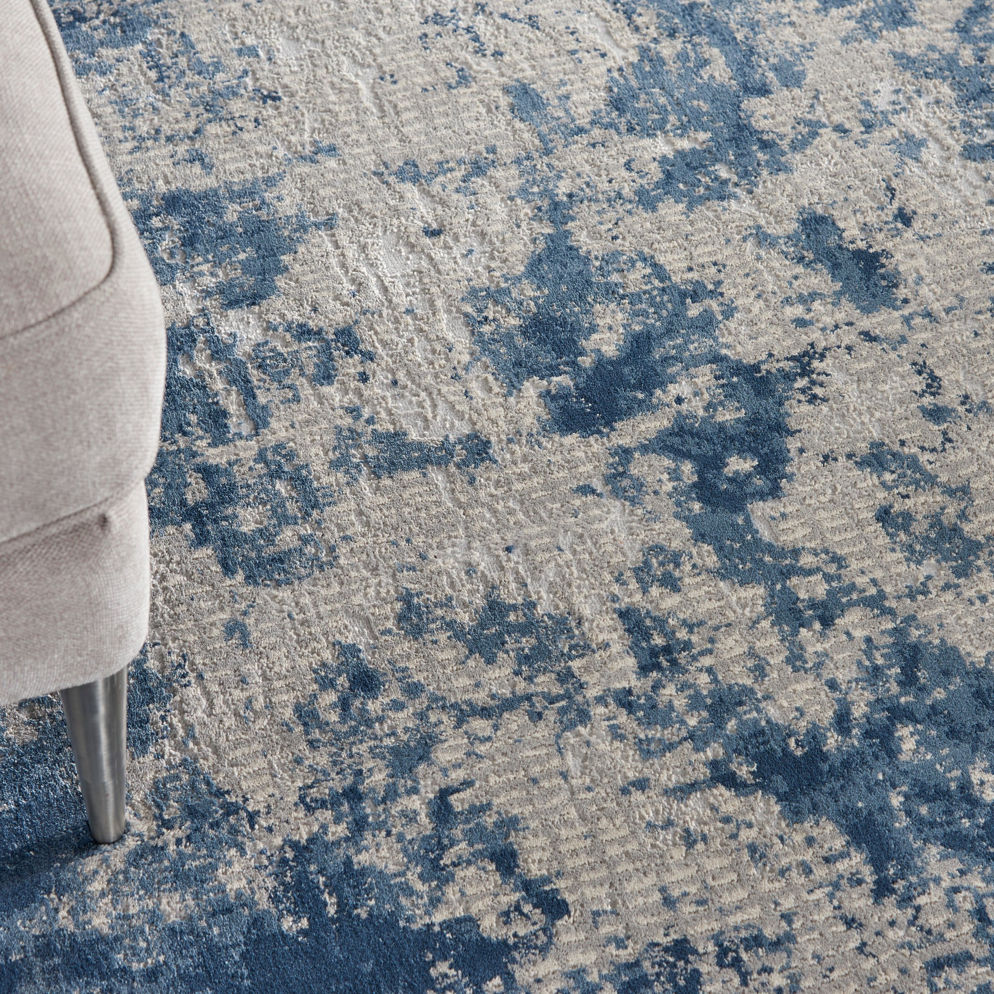 Nourison Home Rustic Textures  Grey Blue  Contemporary