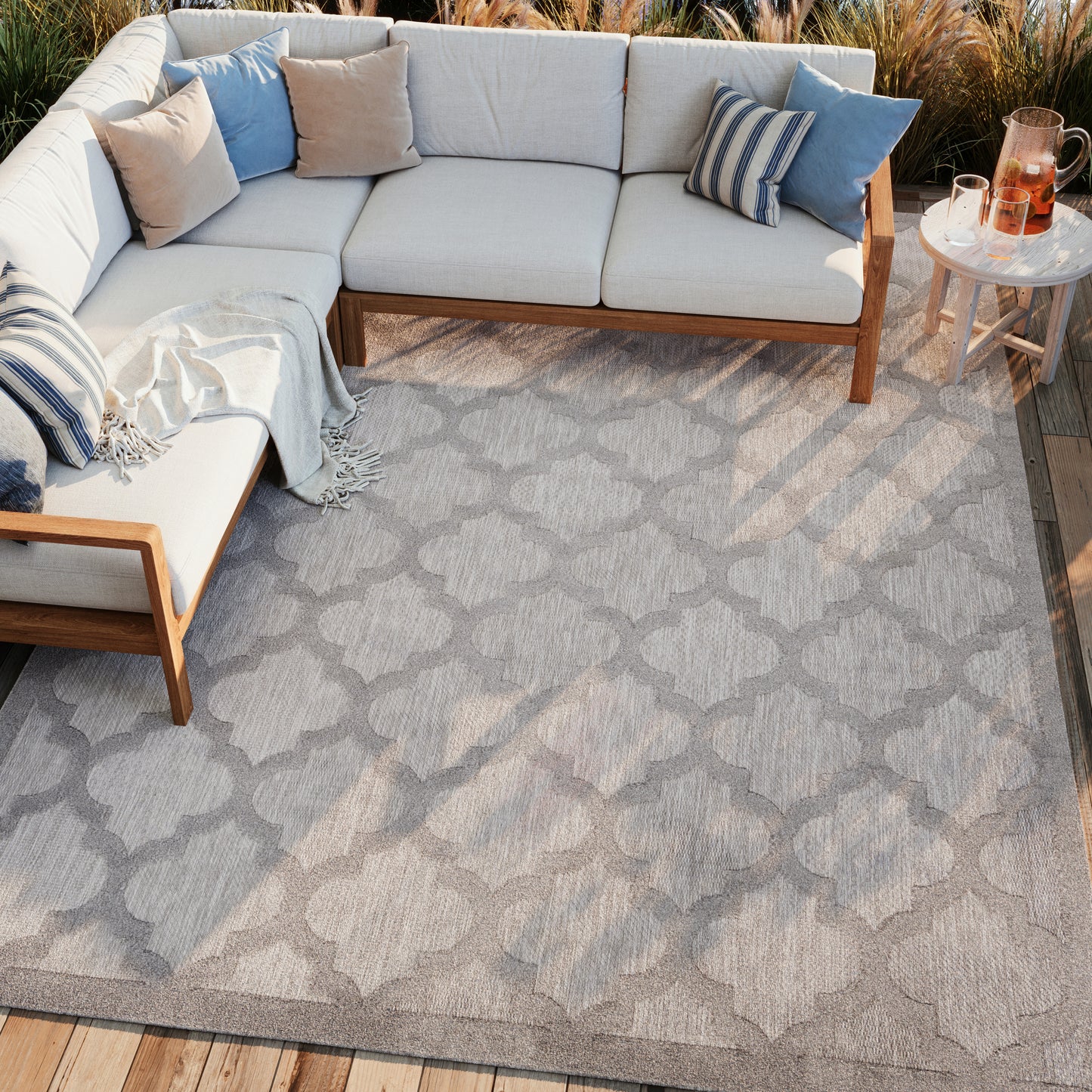 Nourison Home Easy Care  Silver Grey  Contemporary