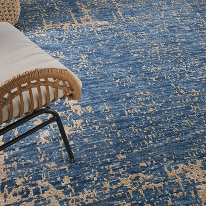 Nourison Home Luna  Dark Blue Mocha  Contemporary