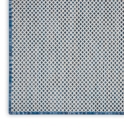 Nourison Home Courtyard  Ivory Blue  Contemporary