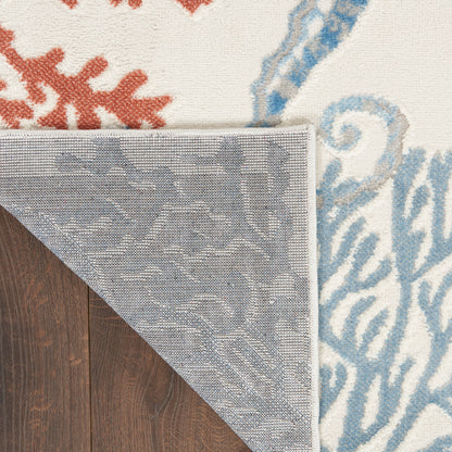 Nourison Home Seaside  Ivory Multicolor  Contemporary