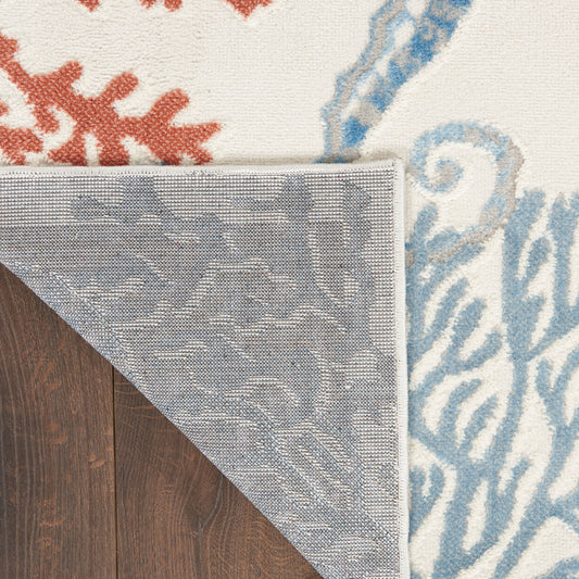 Nourison Home Seaside  Ivory Multicolor  Contemporary