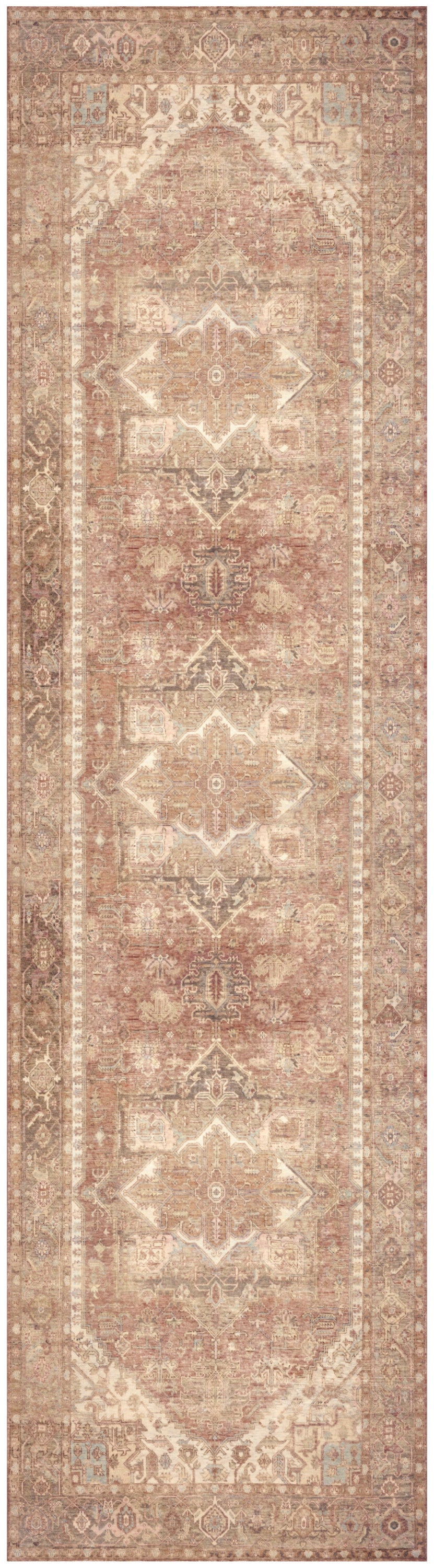 Nourison Home Vintage Washables VWS14 Gold Traditional Flat Weave Rug