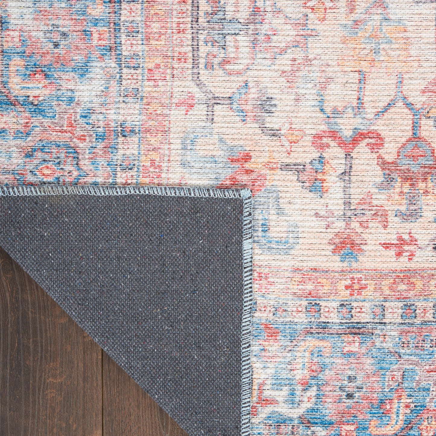 Nourison Home New Concept Washables  Blue Multicolor  Traditional