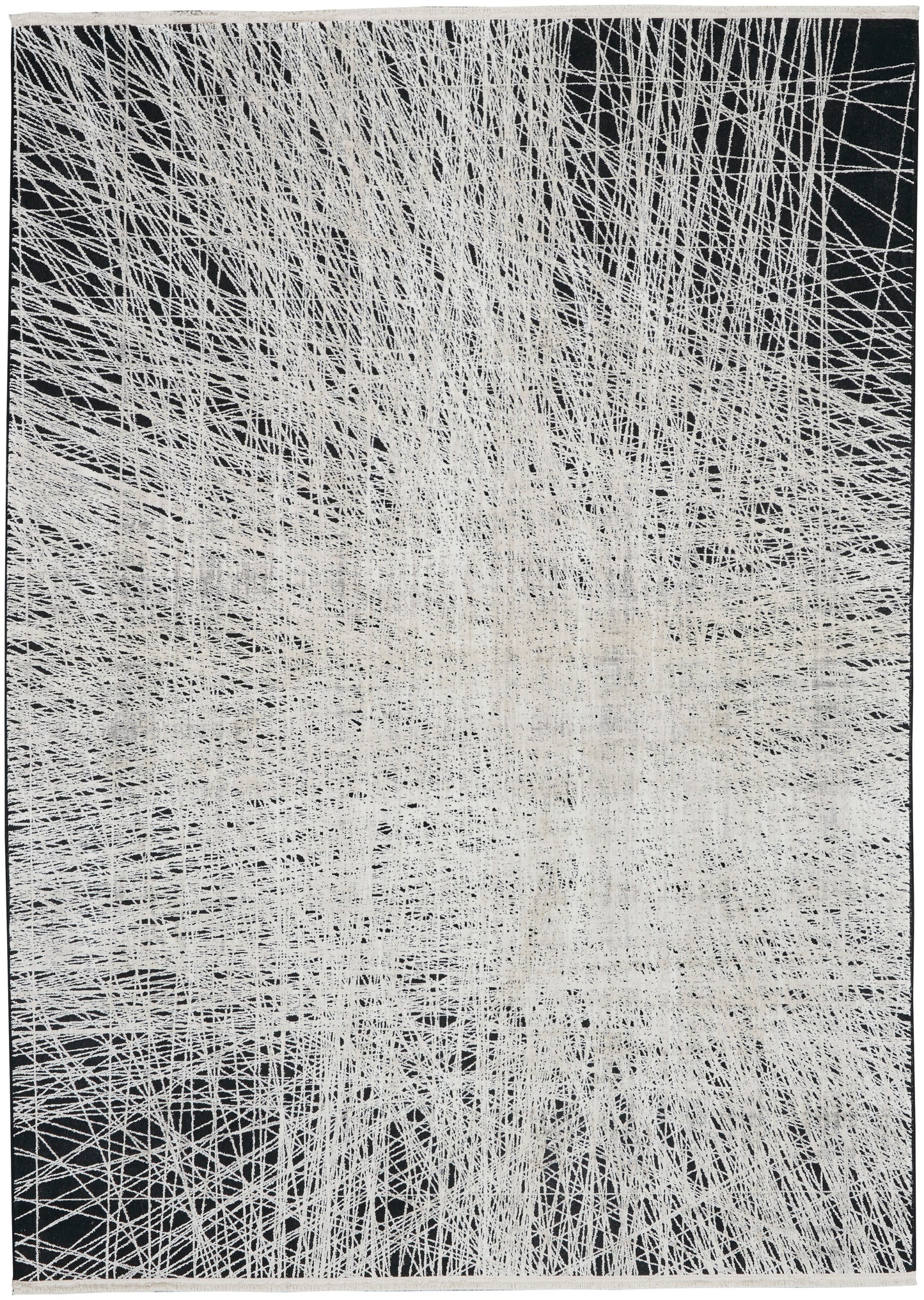 Calvin Klein Balian CK55 Black Silver Contemporary Loom Woven Rug