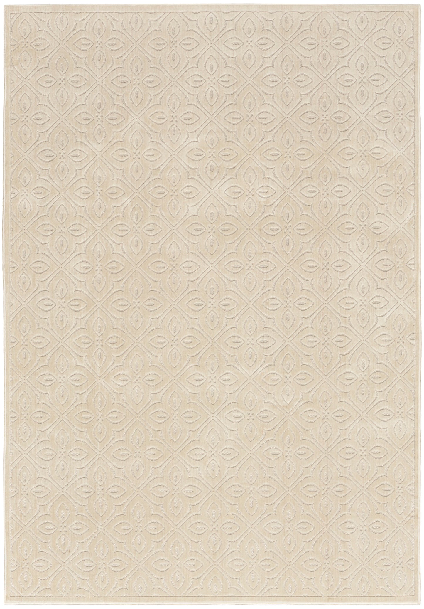 Nourison Home Washable Charm WCH03 Ivory Contemporary Machine Woven Rug