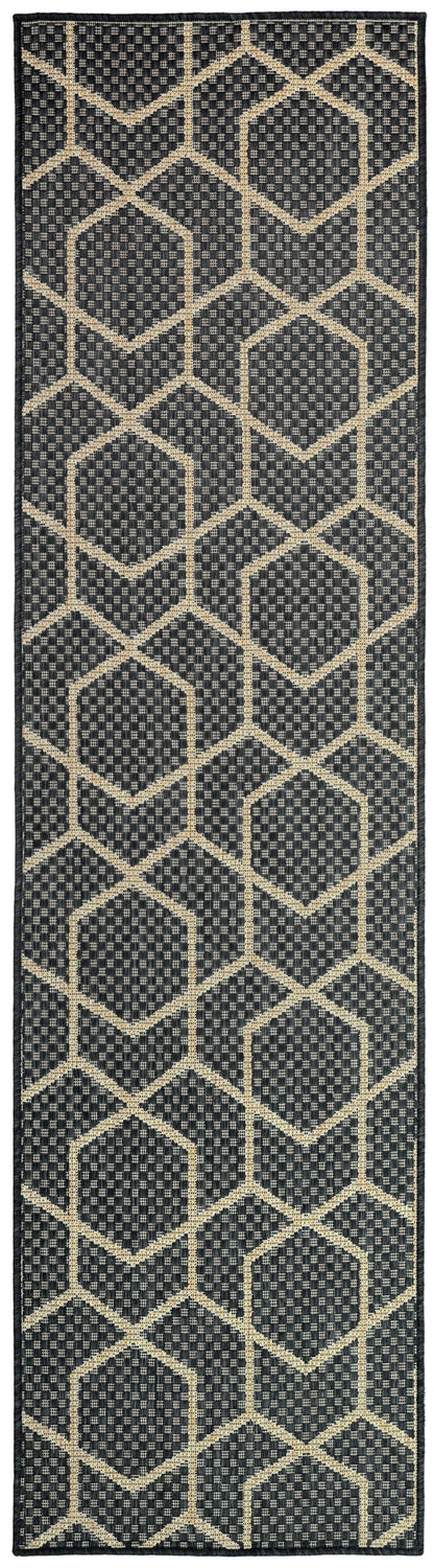 Nourison Home Horizon Indoor/Outdoor HOZ01 Charcoal Contemporary Power-loomed Rug
