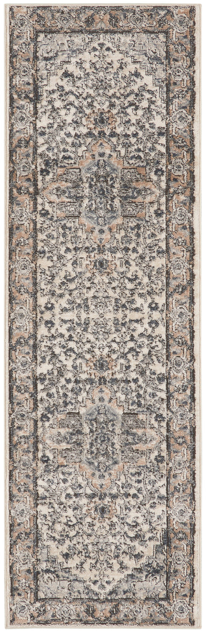 Nourison Home Quarry QUA05 Ivory Grey Transitional Power-loomed Rugs