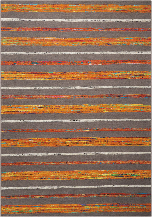 Nourison Home Spectrum SPE05 Grey Flame Contemporary Loomed Rug