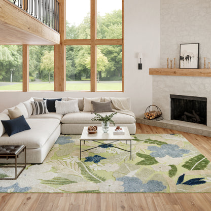 Nourison Home Suncoast  Green Blue  Contemporary