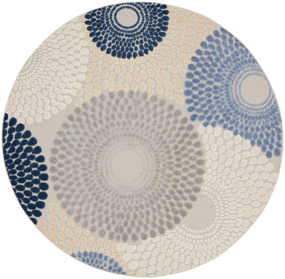 Nourison Home Aloha ALH29 Blue Grey Contemporary Power-loomed Rugs