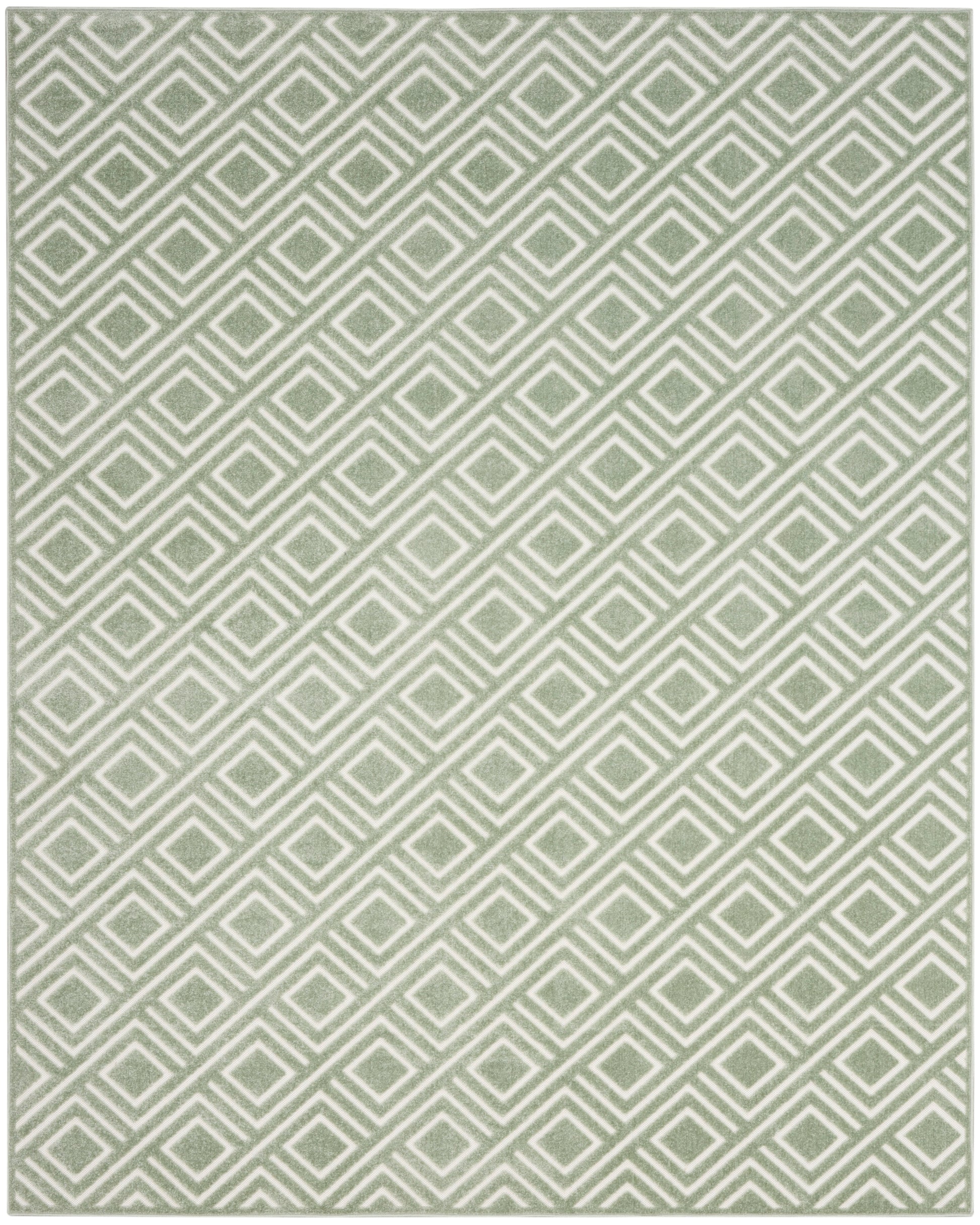Nourison Home Care Free  Green  Contemporary