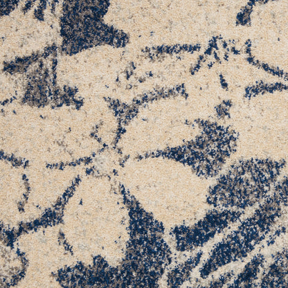 Nourison Home Tranquil  Beige Navy  Contemporary