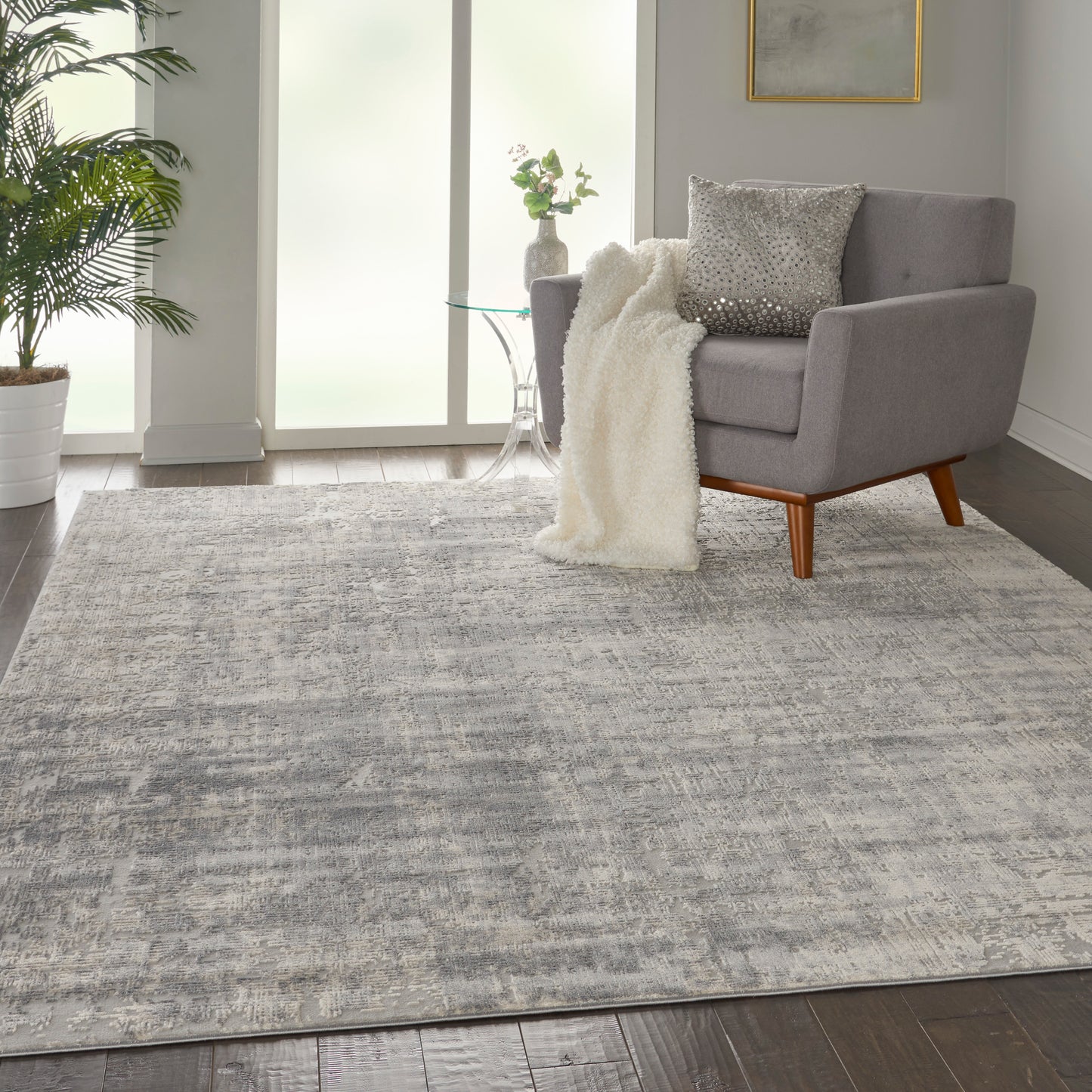 Nourison Home Rustic Textures  Ivory Silver  Contemporary