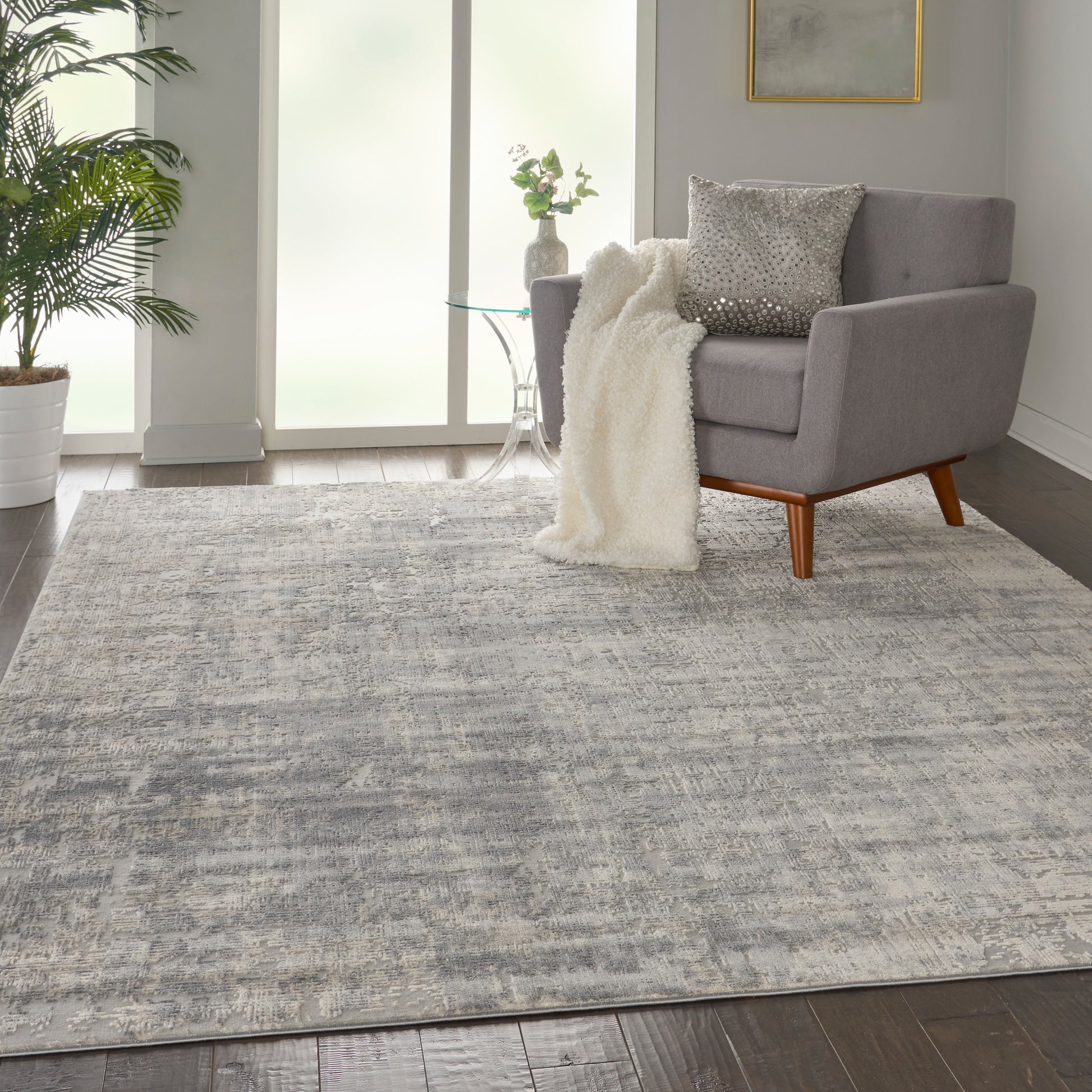 Nourison Home Rustic Textures  Ivory Silver  Contemporary