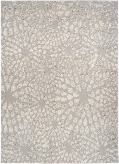Nourison Home Ambiance AMI02 Grey Silver Contemporary Loom-woven Rug