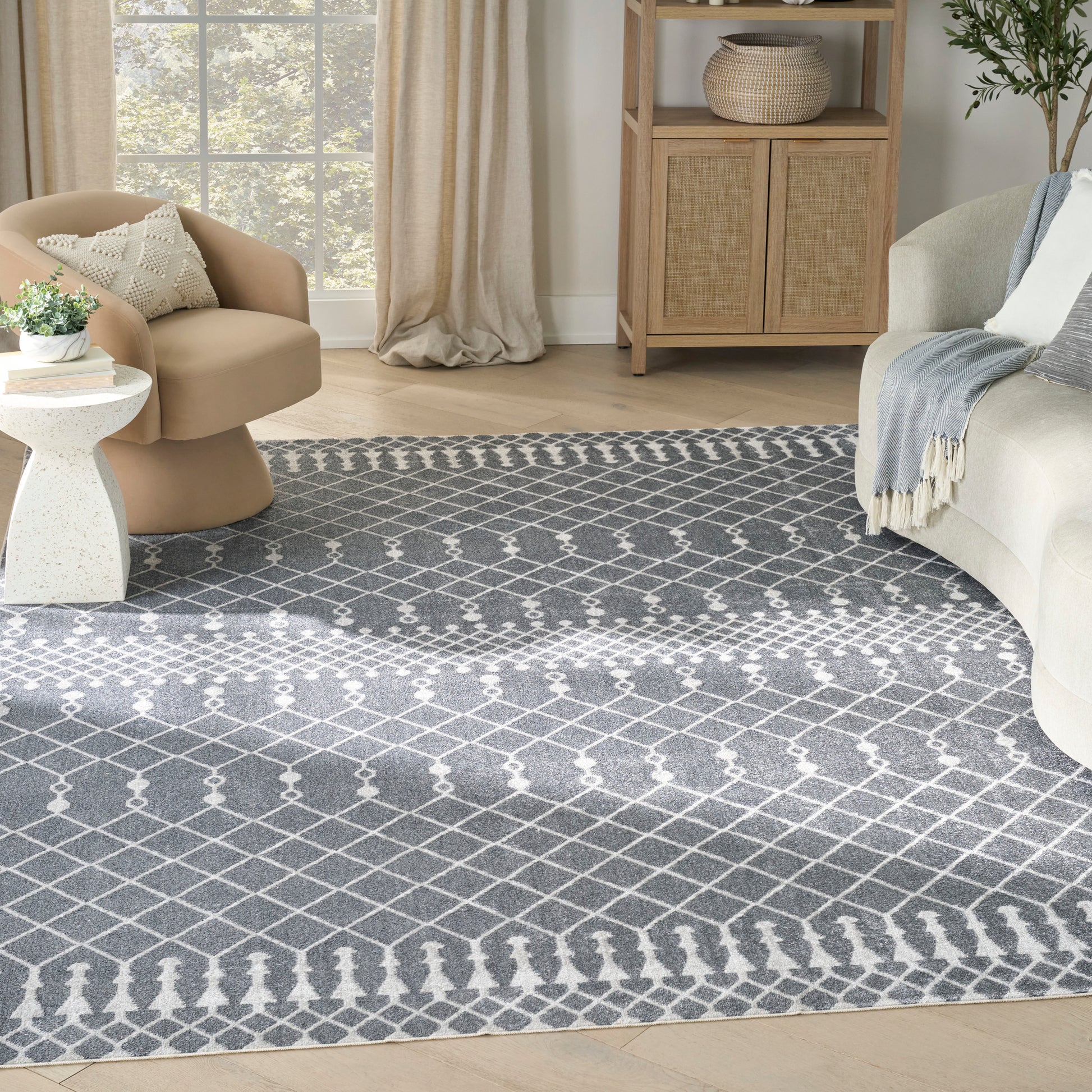 Nourison Home Astra Machine Washable  Denim  Transitional