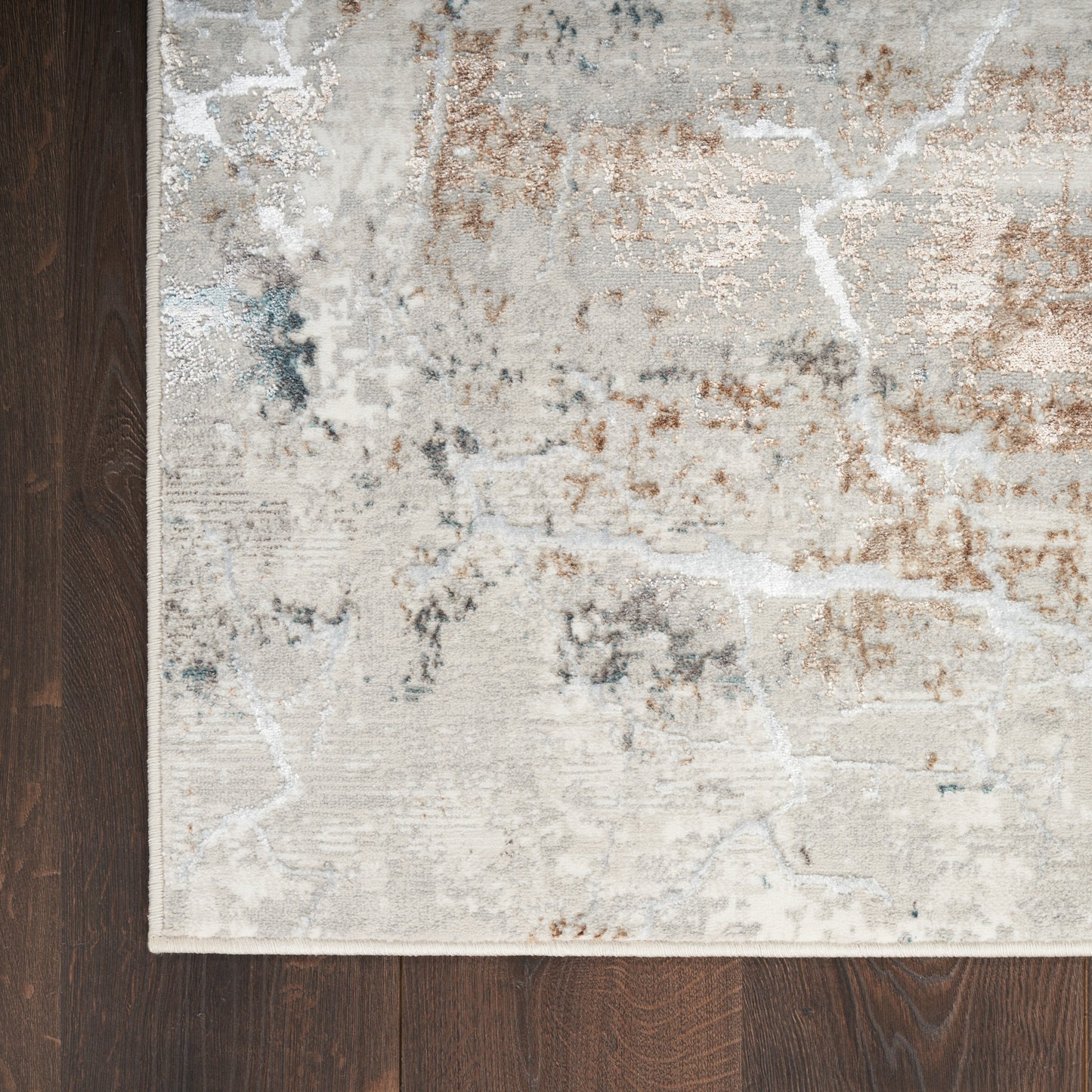 Nourison Home Glitz  Grey Multicolor  Contemporary