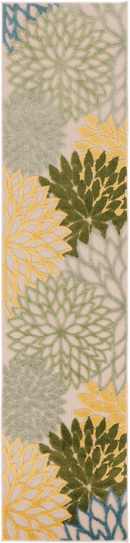 Nourison Home Aloha ALH05 Green Multicolor Contemporary Power-loomed Rugs