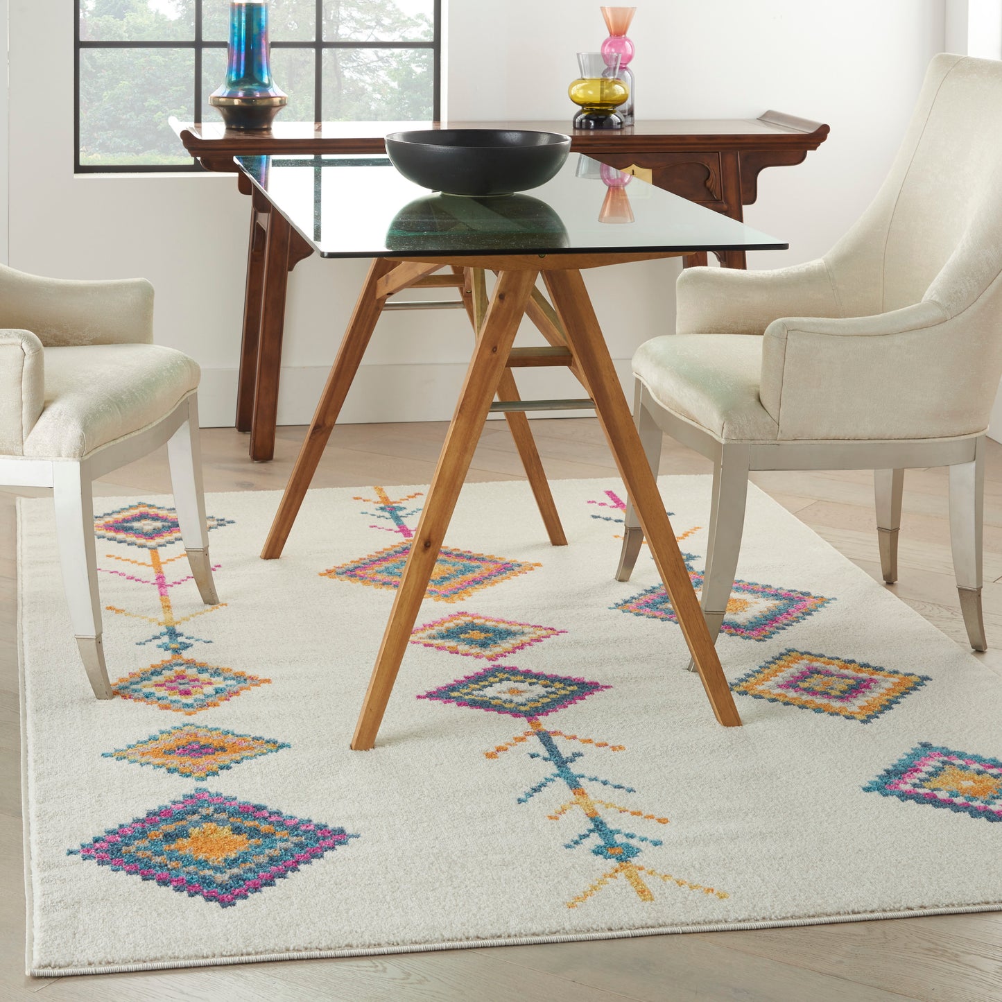 Nourison Home Passion  Ivory Multicolor  Transitional