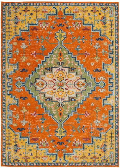 Nourison Home Allur  Orange Multicolor  Transitional