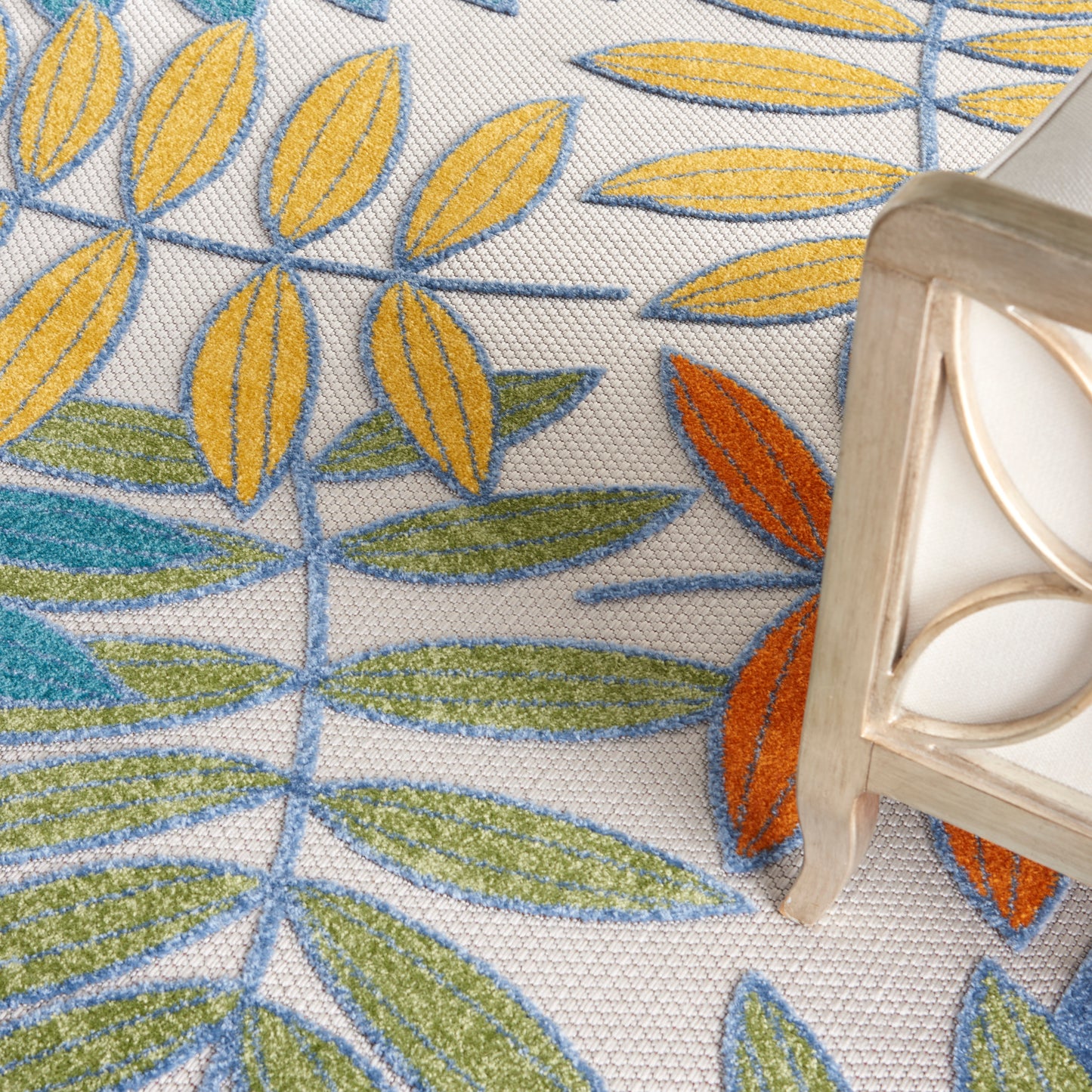 Nourison Home Aloha  Ivory Multi  Contemporary