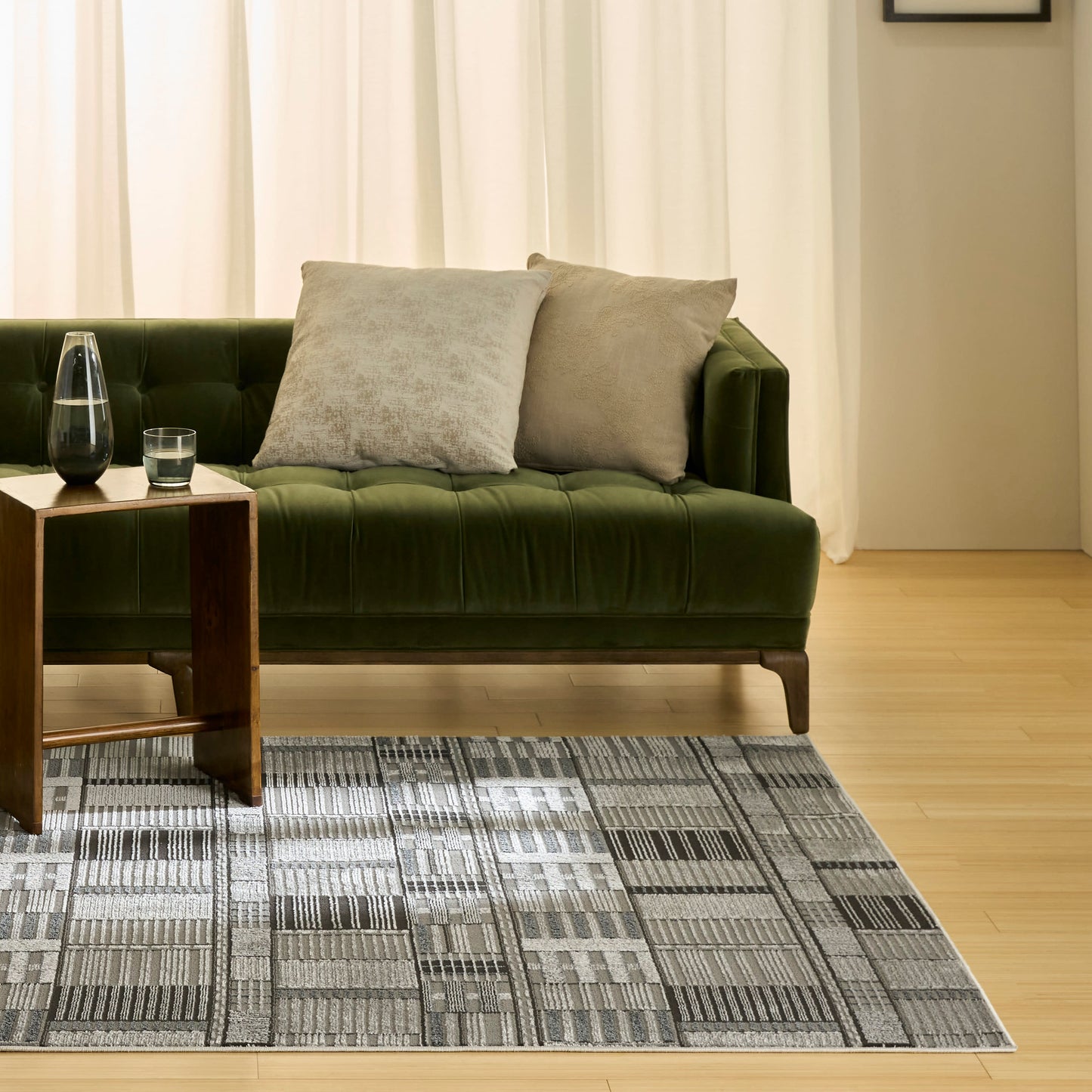 Nourison Home Nordic  Black Grey  Contemporary